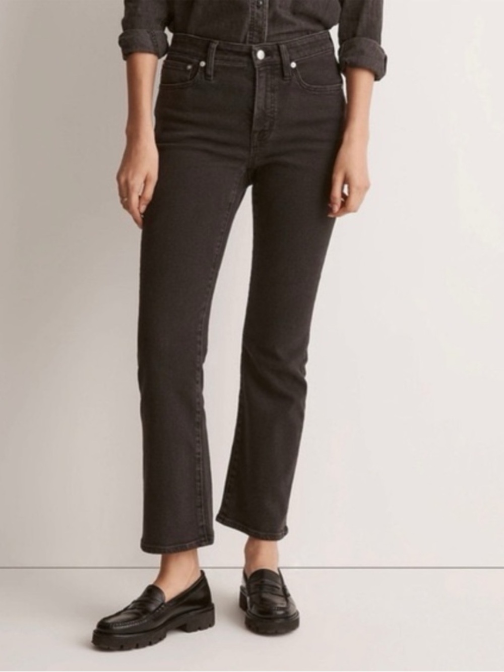 Madewell- Cali Demi-Boot Jeans in Starkey Wash, size 28